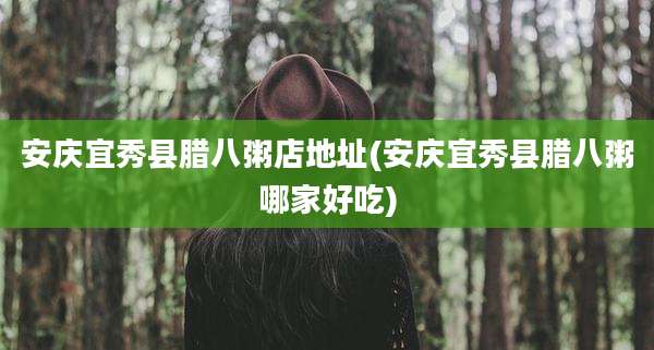 安庆宜秀县腊八粥店地址(安庆宜秀县腊八粥哪家好吃)