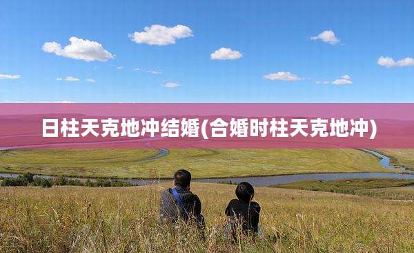 日柱天克地冲结婚(合婚时柱天克地冲)