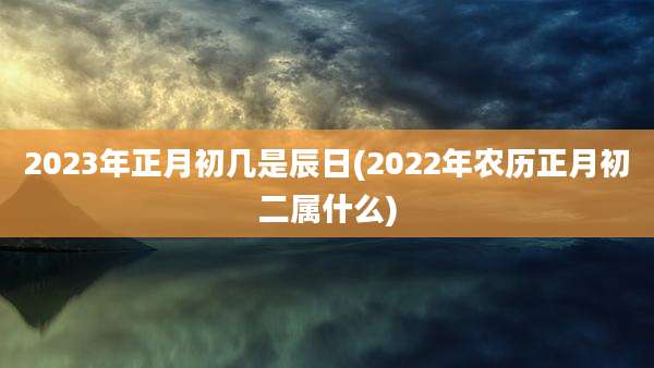 2023年正月初几是辰日(2022年农历正月初二属什么)