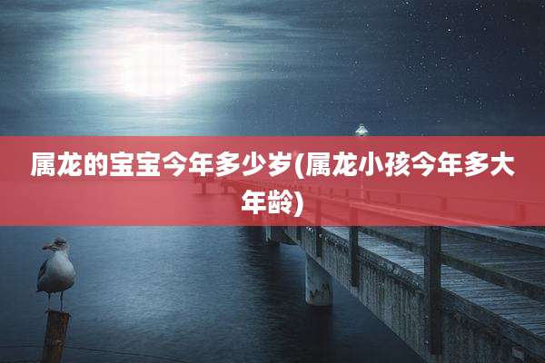 属龙的宝宝今年多少岁(属龙小孩今年多大年龄)