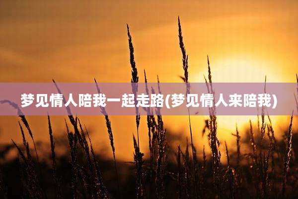 梦见情人陪我一起走路(梦见情人来陪我)