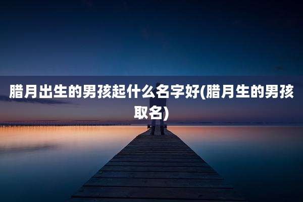 腊月出生的男孩起什么名字好(腊月生的男孩取名)