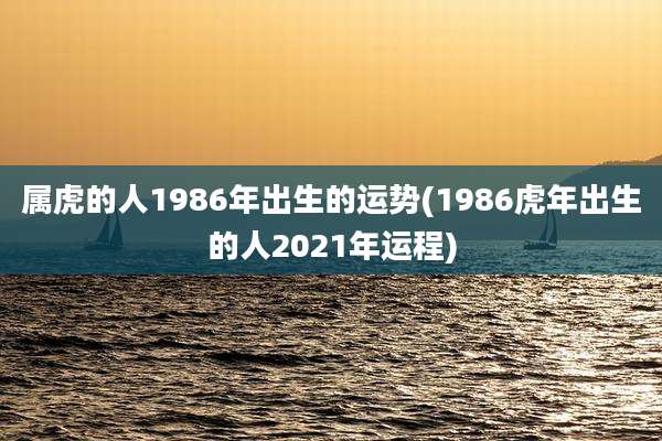 属虎的人1986年出生的运势(1986虎年出生的人2021年运程)
