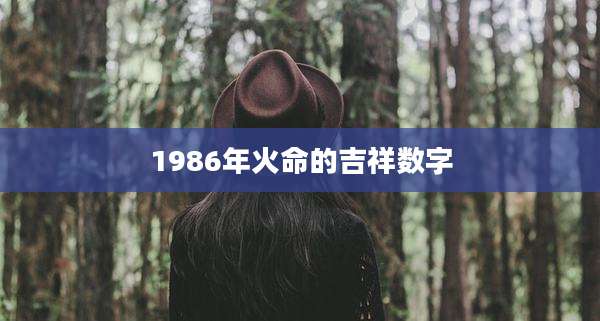 1986年火命的吉祥数字