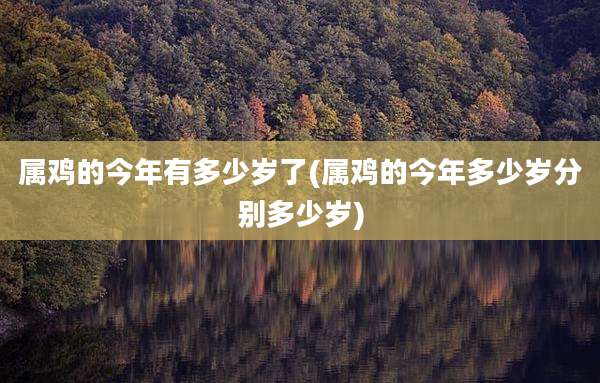 属鸡的今年有多少岁了(属鸡的今年多少岁分别多少岁)