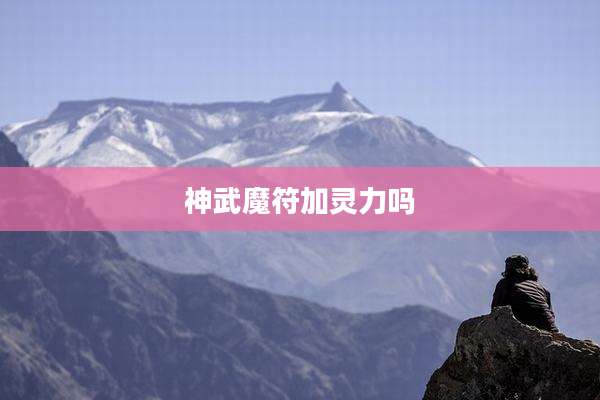 神武魔符加灵力吗