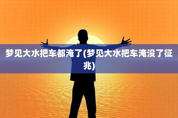 梦见大水把车都淹了(梦见大水把车淹没了征兆)