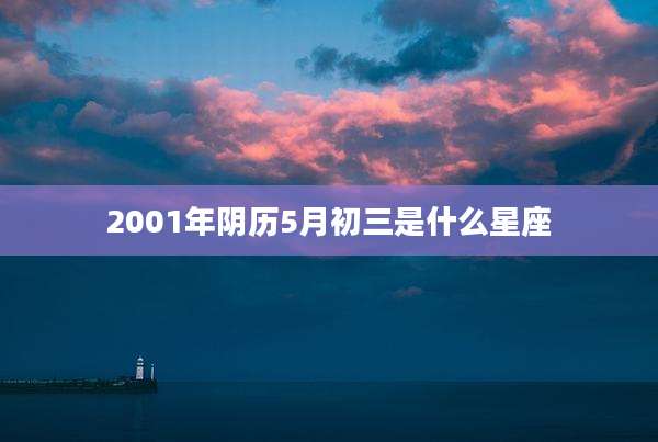 2001年阴历5月初三是什么星座