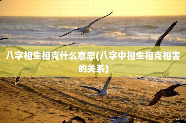 八字相生相克什么意思(八字中相生相克相害的关系)