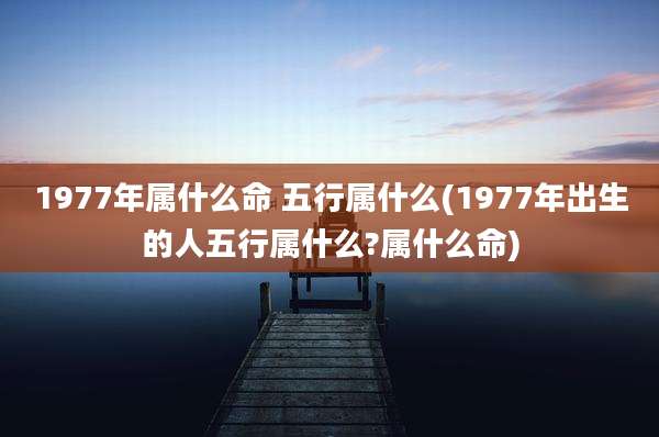 1977年属什么命 五行属什么(1977年出生的人五行属什么?属什么命)