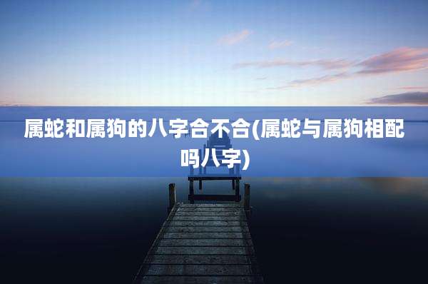 属蛇和属狗的八字合不合(属蛇与属狗相配吗八字)