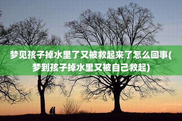 梦见孩子掉水里了又被救起来了怎么回事(梦到孩子掉水里又被自己救起)