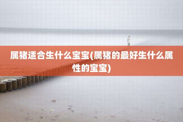 属猪适合生什么宝宝(属猪的最好生什么属性的宝宝)