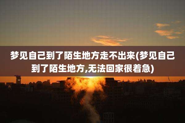 梦见自己到了陌生地方走不出来(梦见自己到了陌生地方,无法回家很着急)