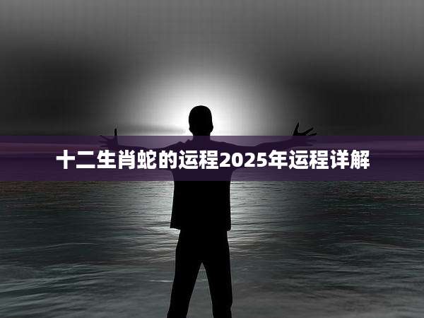 十二生肖蛇的运程2025年运程详解