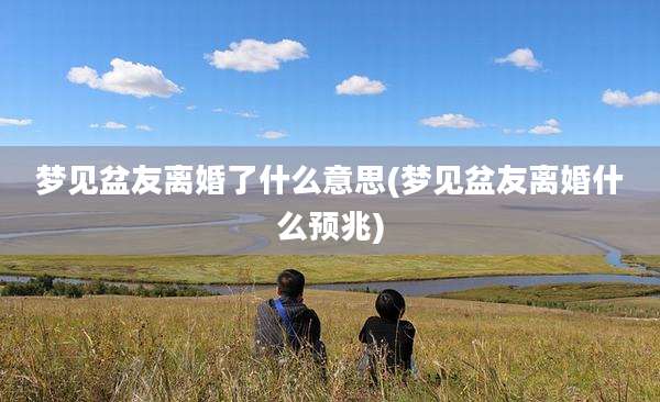 梦见盆友离婚了什么意思(梦见盆友离婚什么预兆)