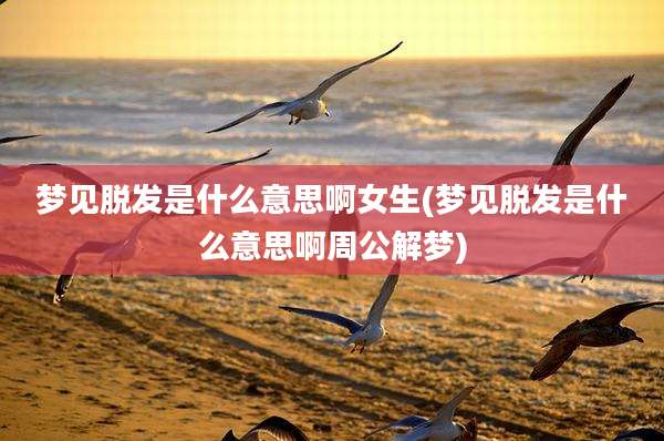 梦见脱发是什么意思啊女生(梦见脱发是什么意思啊周公解梦)