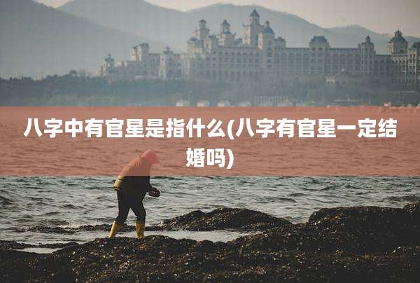 八字中有官星是指什么(八字有官星一定结婚吗)