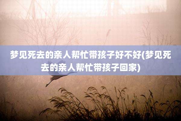 梦见死去的亲人帮忙带孩子好不好(梦见死去的亲人帮忙带孩子回家)