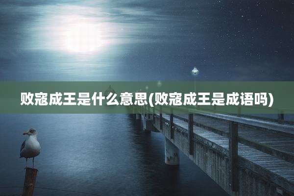 败寇成王是什么意思(败寇成王是成语吗)