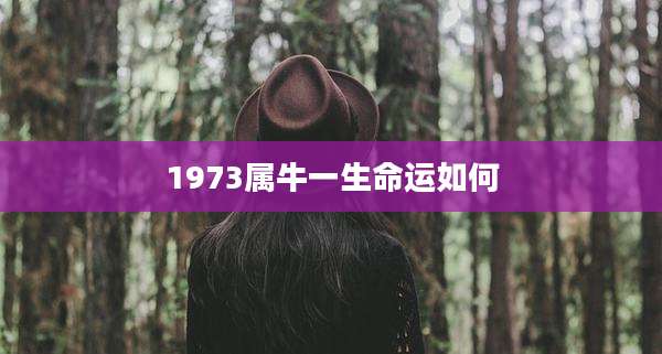 1973属牛一生命运如何