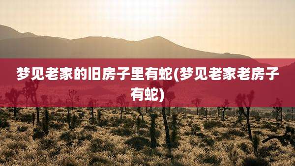 梦见老家的旧房子里有蛇(梦见老家老房子有蛇)