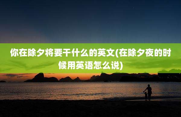 你在除夕将要干什么的英文(在除夕夜的时候用英语怎么说)