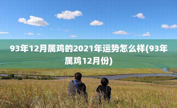 93年12月属鸡的2021年运势怎么样(93年属鸡12月份)