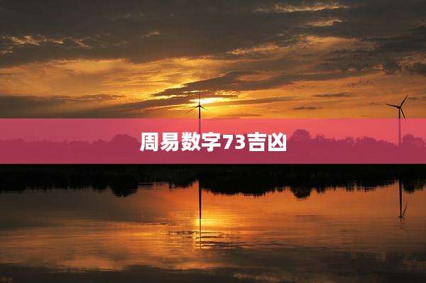 周易数字73吉凶