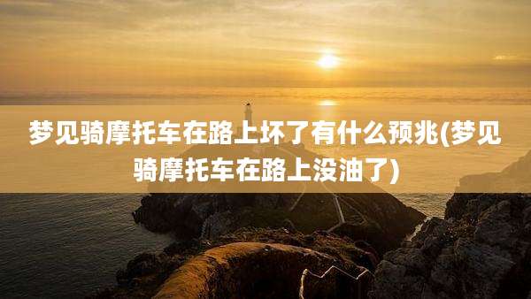 梦见骑摩托车在路上坏了有什么预兆(梦见骑摩托车在路上没油了)
