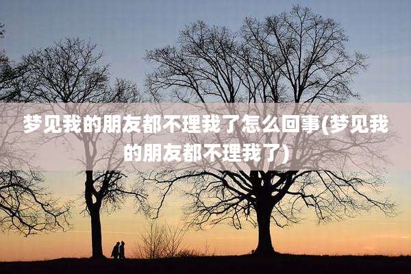 梦见我的朋友都不理我了怎么回事(梦见我的朋友都不理我了)
