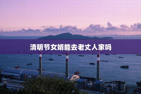 清明节女婿能去老丈人家吗