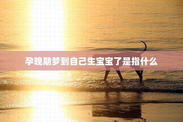 孕晚期梦到自己生宝宝了是指什么