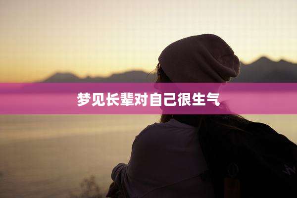 梦见长辈对自己很生气