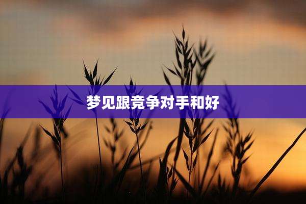 梦见跟竞争对手和好