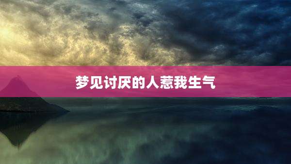 梦见讨厌的人惹我生气