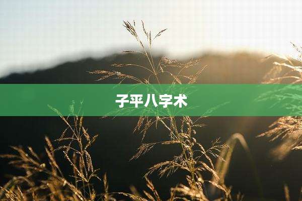子平八字术