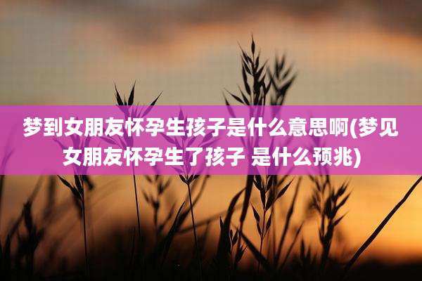 梦到女朋友怀孕生孩子是什么意思啊(梦见女朋友怀孕生了孩子 是什么预兆)