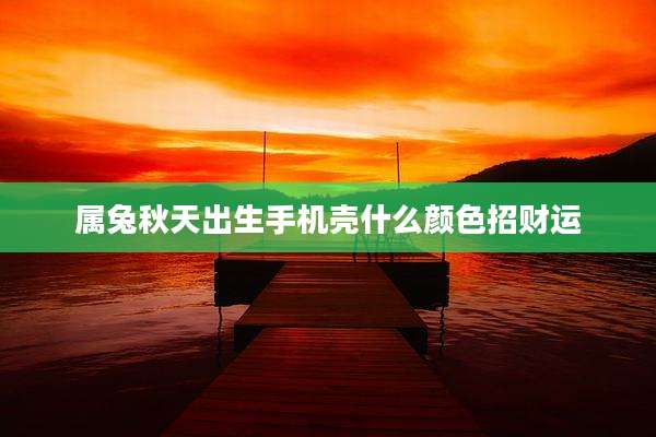 属兔秋天出生手机壳什么颜色招财运