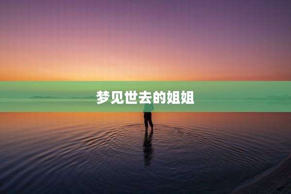 梦见世去的姐姐