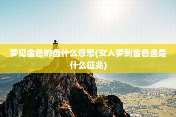 梦见金色的鱼什么意思(女人梦到金色鱼是什么征兆)