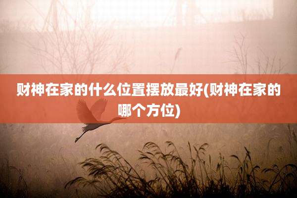 财神在家的什么位置摆放最好(财神在家的哪个方位)