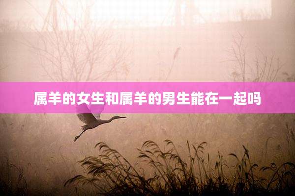 属羊的女生和属羊的男生能在一起吗