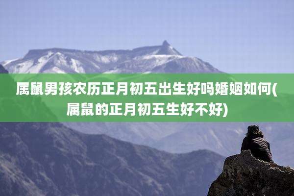 属鼠男孩农历正月初五出生好吗婚姻如何(属鼠的正月初五生好不好)