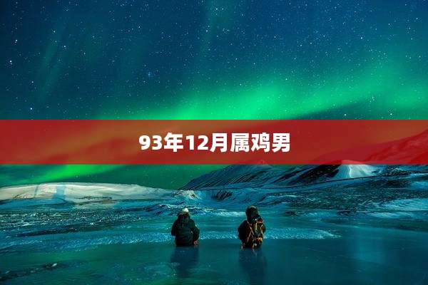 93年12月属鸡男