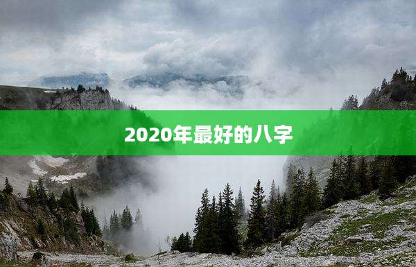 2020年最好的八字