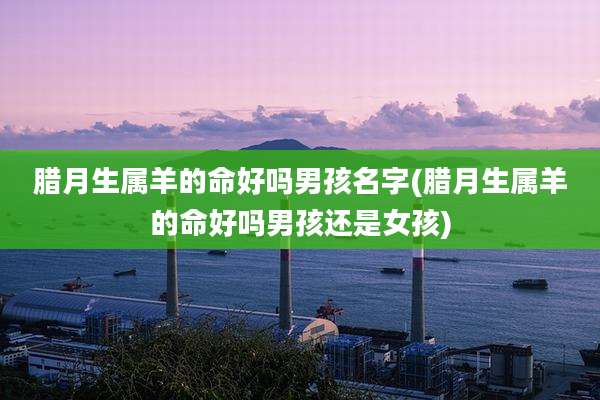 腊月生属羊的命好吗男孩名字(腊月生属羊的命好吗男孩还是女孩)