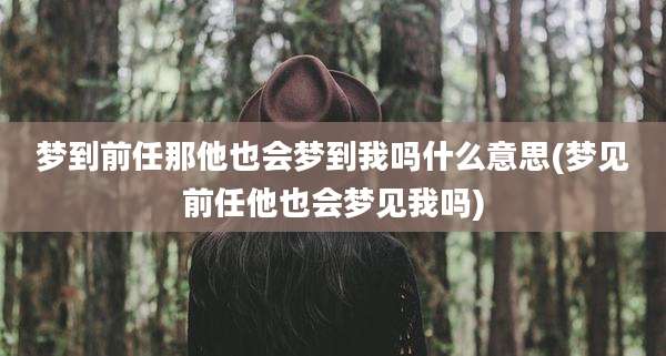 梦到前任那他也会梦到我吗什么意思(梦见前任他也会梦见我吗)