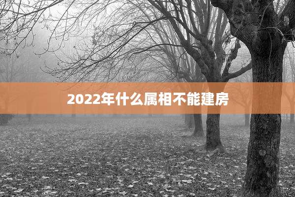 2022年什么属相不能建房