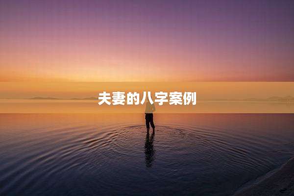 夫妻的八字案例